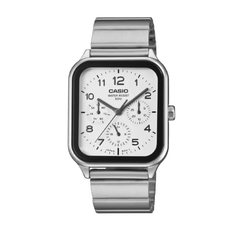 Japan Casio Multifunction White Dial Men's Watch- MTP-M306D-7AV